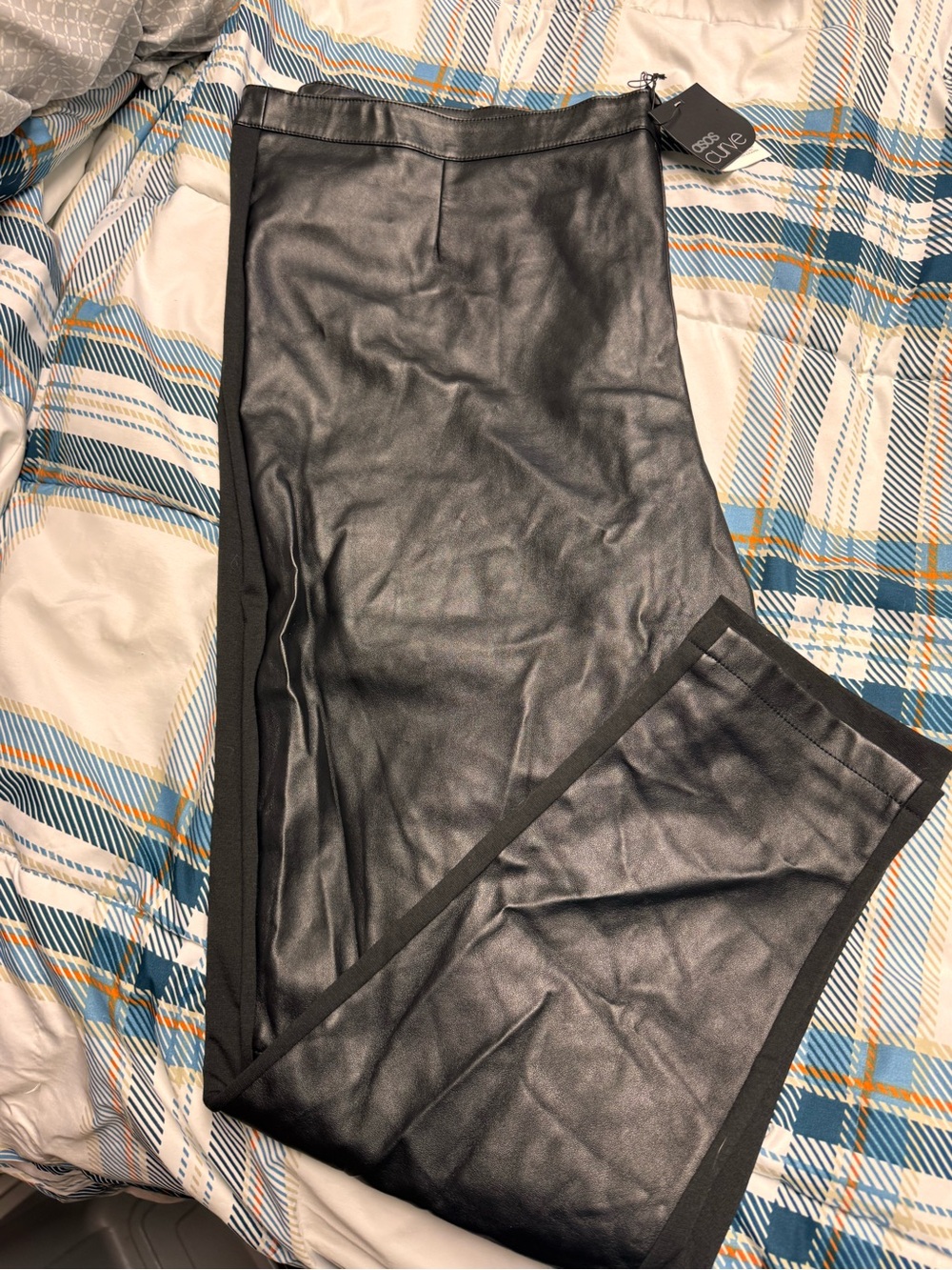 Faux Leather Leggings ( soft fabric on back)